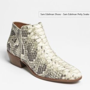 Petty snake booties 7.5